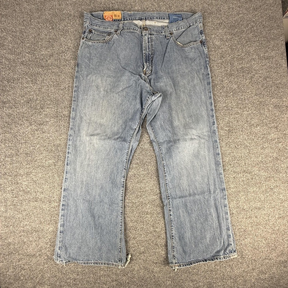 Gap 1969 Jeans Mens 40x30 Light Wash Blue Loose Fit Straight Leg Denim 54023 G